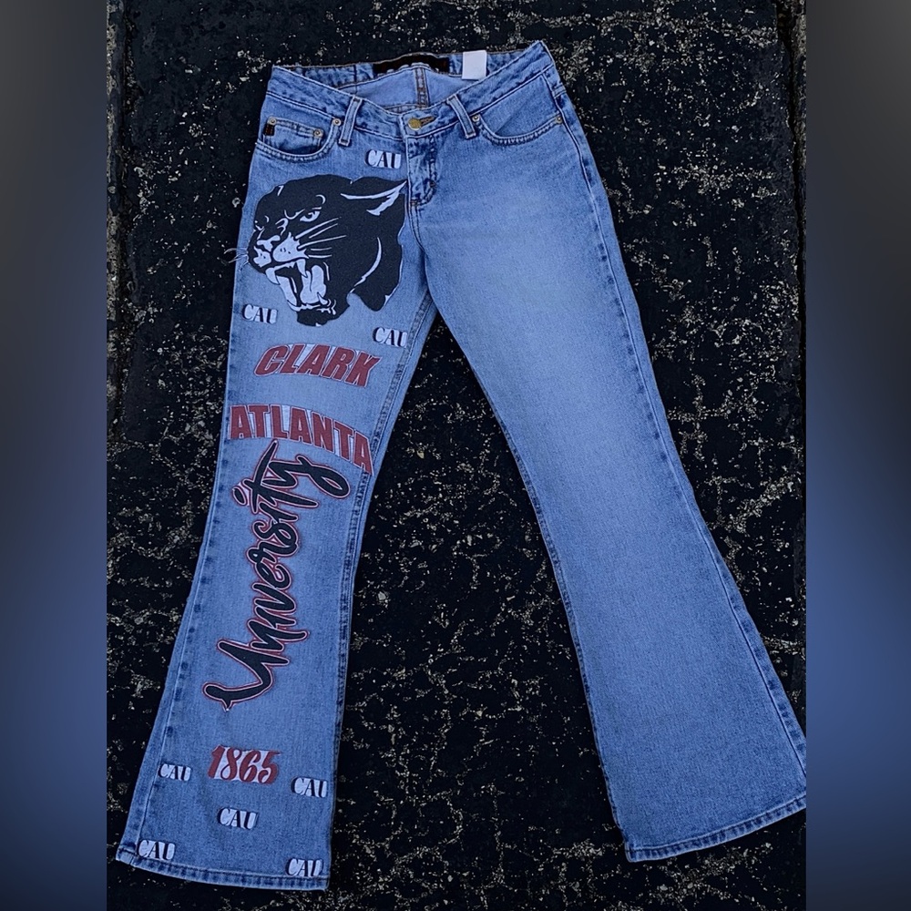 Custom Made Clark Atlanta University Jeans!